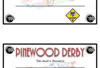 Pinewood Derby Certificate Template 2