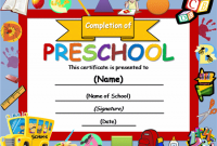 Preschool Graduation Certificate Template Free 6