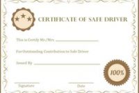 Safe Driving Certificate Template 2