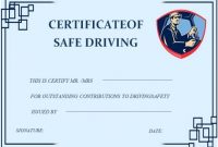 Safe Driving Certificate Template 6