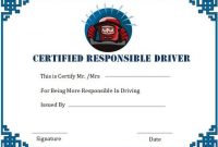 Safe Driving Certificate Template 8