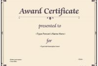 Sample Award Certificates Templates 6