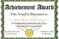School Award Certificate Template Sample