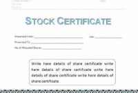 Share Certificate Template Companies House 6