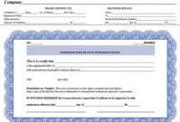 Share Certificate Template Companies House 9