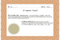 Share Certificate Template Pdf 11