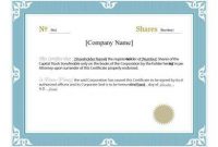 Share Certificate Template Pdf 2
