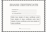 Shareholding Certificate Template 11