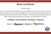 Shareholding Certificate Template 7