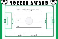 Soccer Award Certificate Templates Free 5