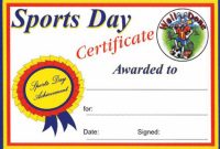 Sports Day Certificate Templates Free 5
