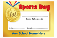 Sports Day Certificate Templates Free 6
