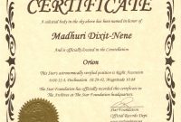 Star Naming Certificate Template 2