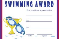 Swimming Certificate Templates Free 2