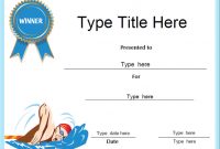 Swimming Certificate Templates Free 3