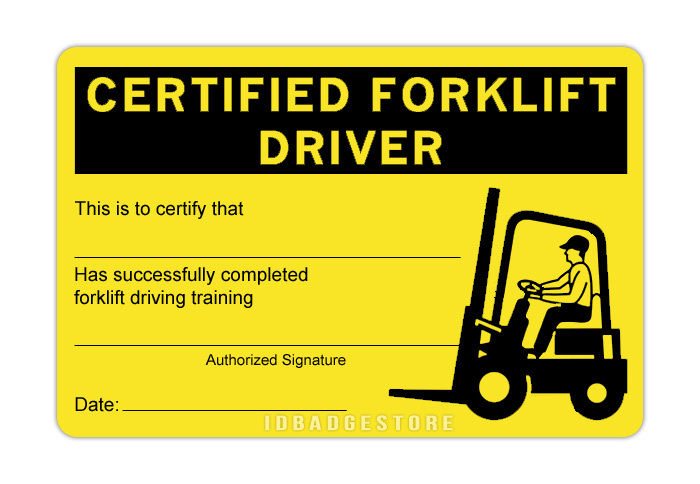 Forklift Certification Card Template Best Templates Ideas
