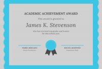 Academic Award Certificate Template 4