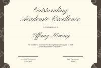 Academic Award Certificate Template 8