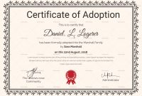 Adoption Certificate Template 3