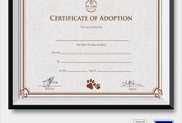 Adoption Certificate Template 6