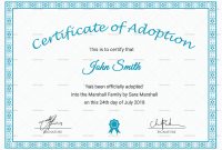 Adoption Certificate Template 8