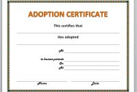 Adoption Certificate Template 9