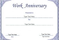 Anniversary Certificate Template Free