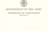 Certificate Of Achievement Army Template 10