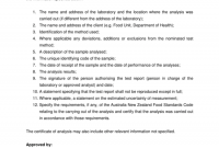 Certificate Of Analysis Template 5