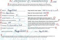Certificate Of Authenticity Photography Template 4