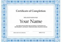Certificate Of Completion Template Free Printable 5