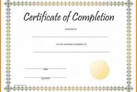 Certificate Of Completion Template Free Printable 7
