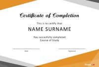 Certificate Of Completion Template Free Printable 9