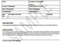 Certificate Of Inspection Template 3