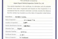 Certificate Of Inspection Template 9