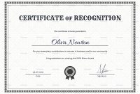 Certificate Of Recognition Word Template 8
