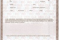 Certificate Of origin for A Vehicle Template4