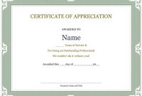 Certificate for Years Of Service Template5