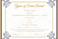 Certificate for Years Of Service Template6