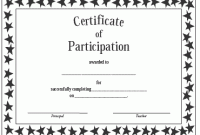 Certification Of Participation Free Template 13