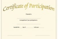 Certification Of Participation Free Template 3