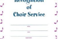 Choir Certificate Template 12
