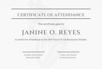 Conference Certificate Of attendance Template 9