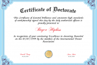 Doctorate Certificate Template 5