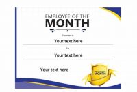 Employee Of the Month Certificate Template 7