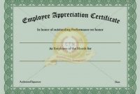 Employee Recognition Certificates Templates Free 10