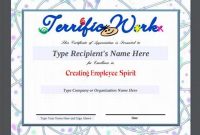 Employee Recognition Certificates Templates Free 4