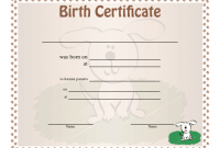 Fake Birth Certificate Template 0