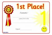 First Place Award Certificate Template 6