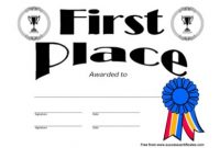 First Place Award Certificate Template 8